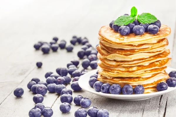 Pancake con mirtilli — Foto Stock