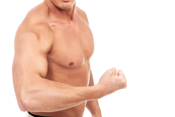 Gros plan de bodybuilder bras fort — Photo