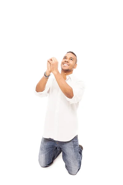 African man is praying — Stock Photo, Image