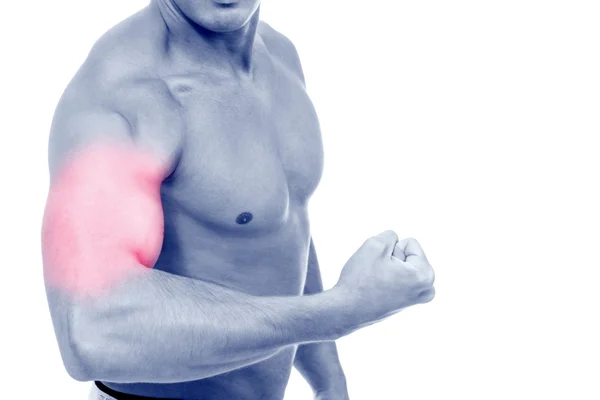 Closeup of strong arm bodybuilder — Stock Photo, Image