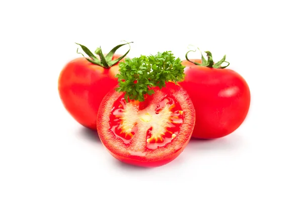 Juicy tomatoes close up — Stock Photo, Image