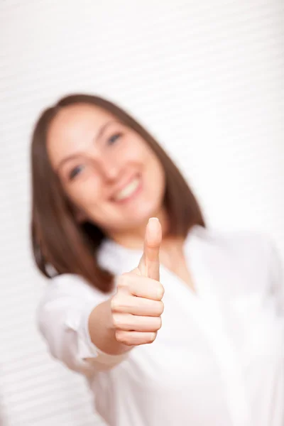 Retrato de empresária sorridente bem sucedida — Fotografia de Stock