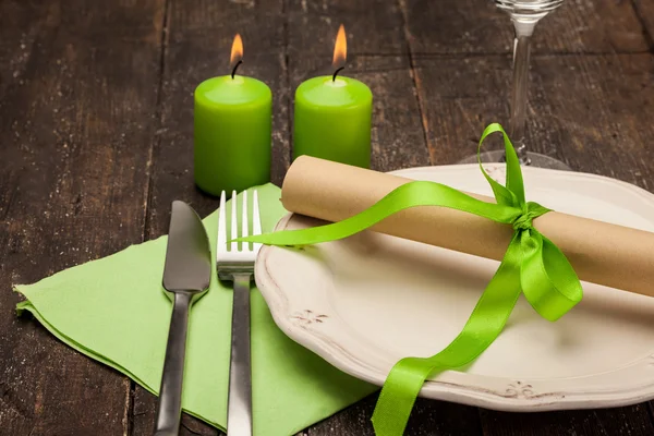 Dinner invitation with menu — Stock Photo, Image