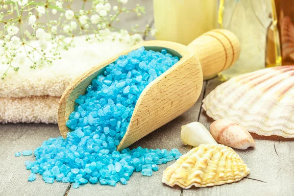 Sea salt and spa products — Stock Photo, Image
