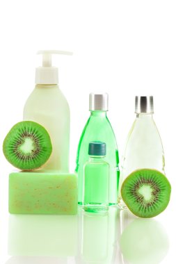 Spa Ürünleri beyaz izole arka plan üzerinde