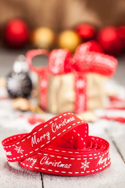 Red christmas ribbon — Stock Photo, Image