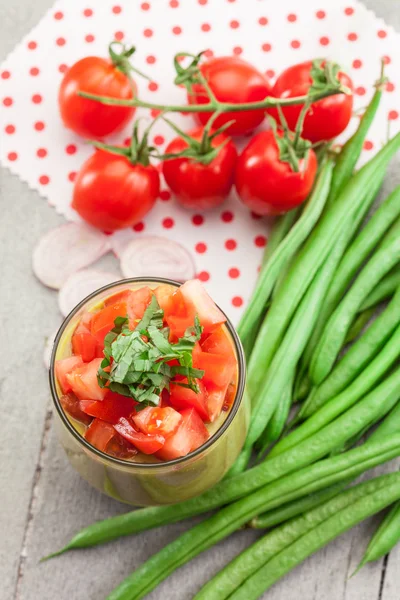 Välsmakande gazpacho soppa — Stockfoto