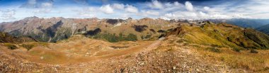 Sonbahar, Abhazya, Gürcistan, Avrupa'nın ana Kafkasya ridge Panoraması