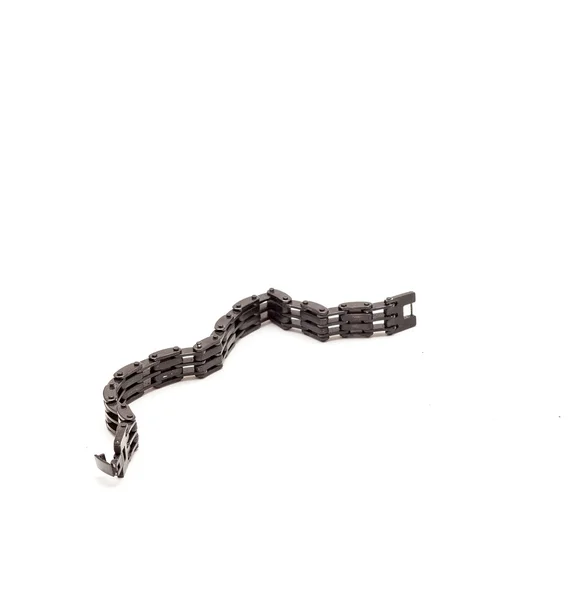 Herrenarmband in Form einer Fahrradkette isoliert auf weißem Hintergrund — Stockfoto