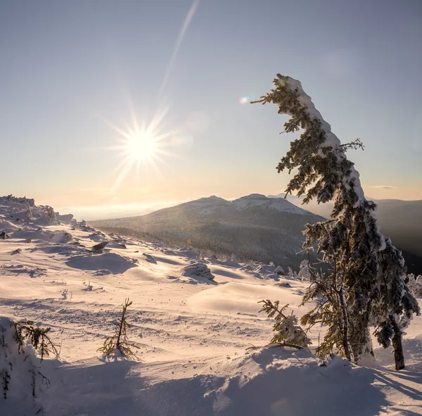 Amanhecer nas Montanhas Urais — Fotografia de Stock