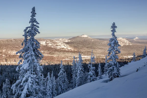 Winter Ural mountains landscape. Composition of nature. — Stock Photo, Image