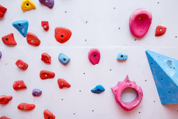 stock image Artificial climbing wall in an indoor climbing gym