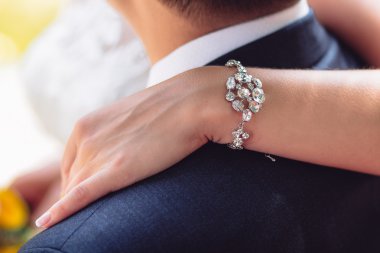 Close-up of a bride hand with bracelet clipart