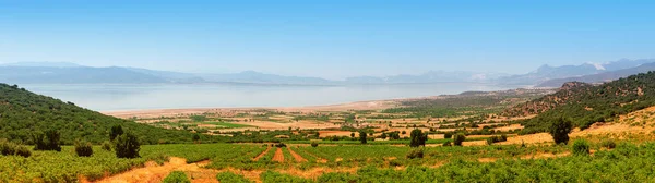 Blick Auf Den Burdur See Der Region Isparta Mit Ackerland — Stockfoto