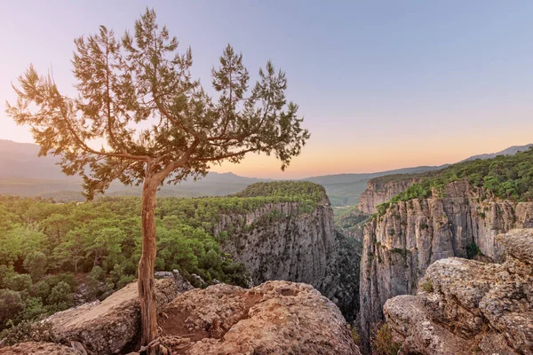 Grandioso Fascinante Profundo Cañón Tazi Turquía Amanecer Una Famosa Atracción — Foto de Stock