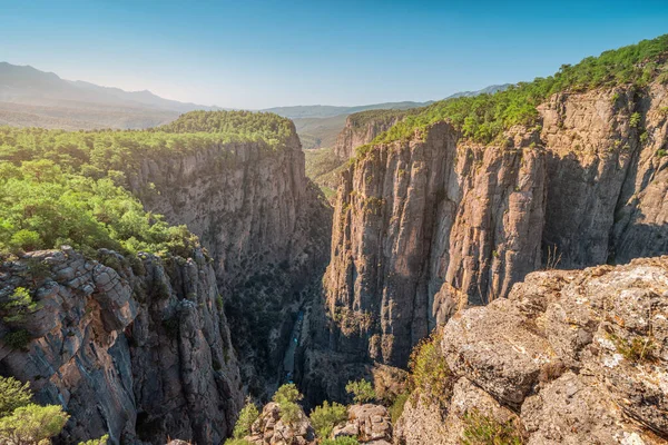 Una Grande Pittoresca Gola Nel Canyon Tazi Turchia Sotto Raggi — Foto Stock