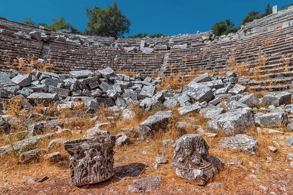 Antiguas Ruinas Famoso Anfiteatro Antigua Ciudad Termessos Destinos Turísticos Región — Foto de Stock