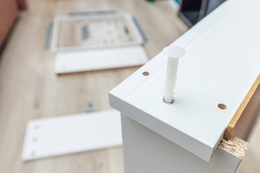 Masa başı montajı için plastik panel. Mobilya endüstrisi konsepti ev ve ofis için