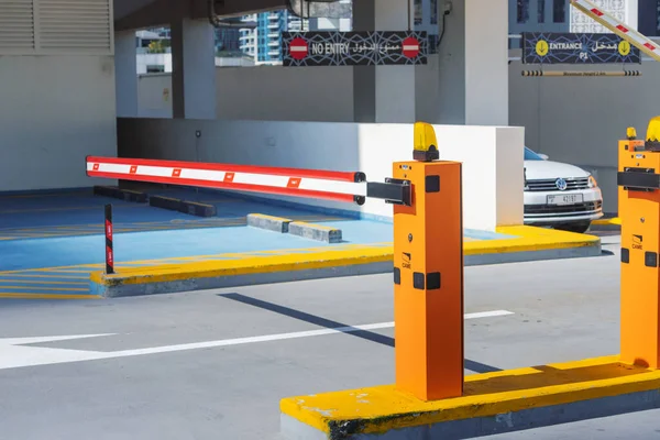 February 2021 Dubai Uae Access Control System Regulates Automatic Barrier — Foto de Stock