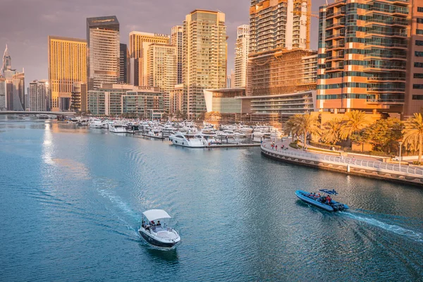 Februari 2021 Dubai Förenade Arabemiraten Modernt Och Utvecklat Dubai Marina — Stockfoto