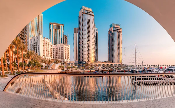 Februari 2021 Dubai Förenade Arabemiraten Hotell Och Lägenhetshotell Skyskrapor Byggnader — Stockfoto