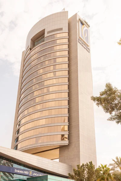 2021 Február Dubai Egyesült Arab Emírségek Emirates Nbd Tower Building — Stock Fotó
