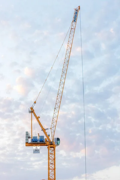 Februar 2021 Dubai Uae Moderne Svært Høy Industrikran Potain Dcc – stockfoto