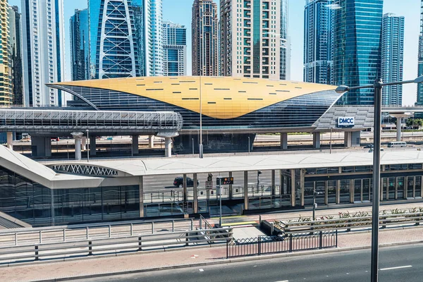 February 2021 Uae Dubai Transport Communications Road Infrastructure Dubai Entrance — Stock Photo, Image