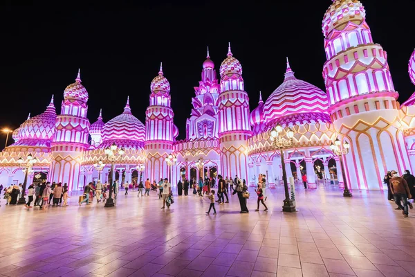 February 2021 Uae Dubai Visitors Tourists Walk Streets Global Village — Stock Photo, Image