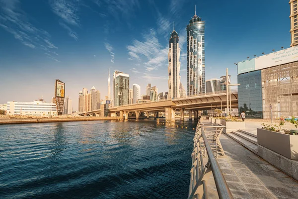 Februari 2021 Dubai Uea Pencakar Langit Tinggi Mewah Dengan Kantor — Stok Foto