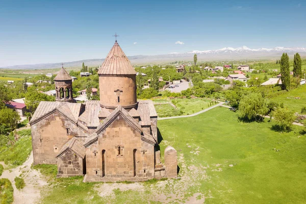 Vista Aérea Iglesia Saghmosavank Monasterio Los Salmos Destino Turístico Popular —  Fotos de Stock