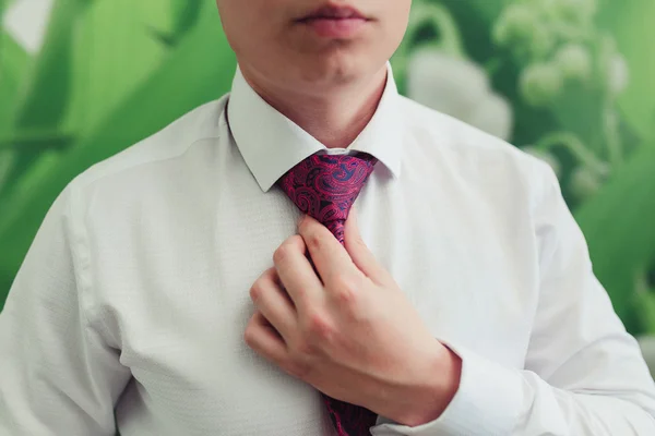 Ember kapcsoló nyakkendő — Stock Fotó