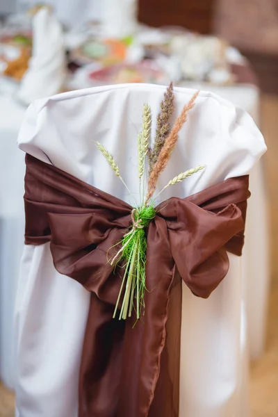 Свадебное оформление на банкете — стоковое фото