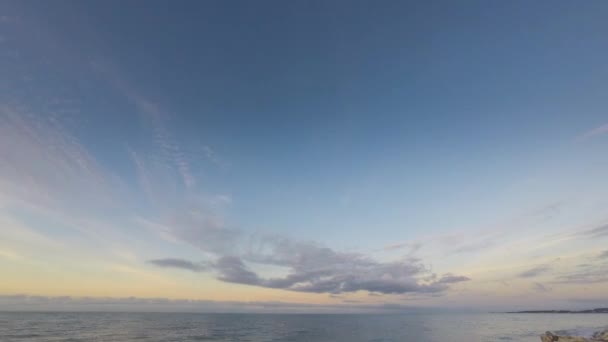 TimeLapse clouds moving over a sea — Stock Video