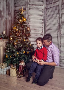 Baba ve oğul yeni yıl iç