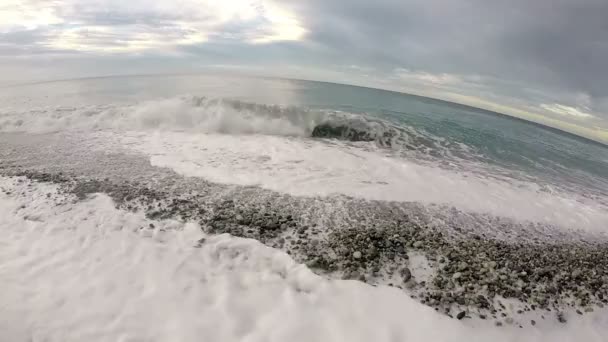 Sea storm närmar sig över Svarta havet. — Stockvideo