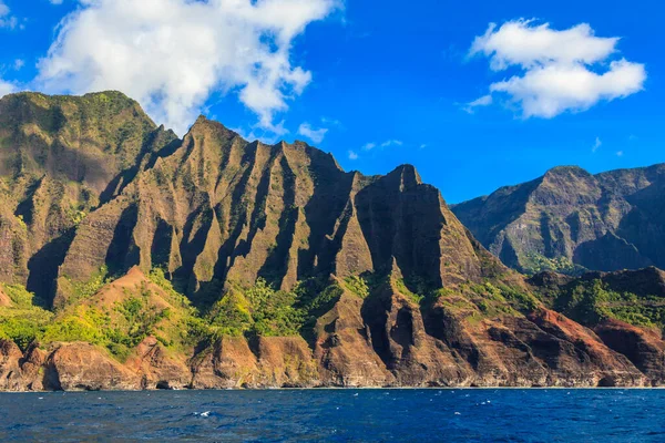 Increíbles Montañas Escarpadas Largo Costa Pali Kauai Islas Hawaii Fotos de stock
