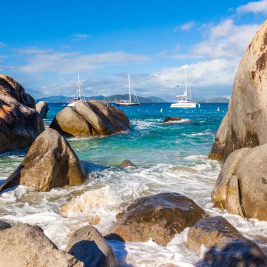 Virgin Gorda 'daki Hamamlar Ulusal Parkı, Britanya Virgin Adaları.