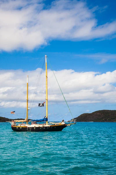 Piratskepp Brittiska Jungfruöarna — Stockfoto