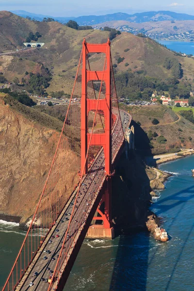 旧金山金门大桥的空中景观 — 图库照片