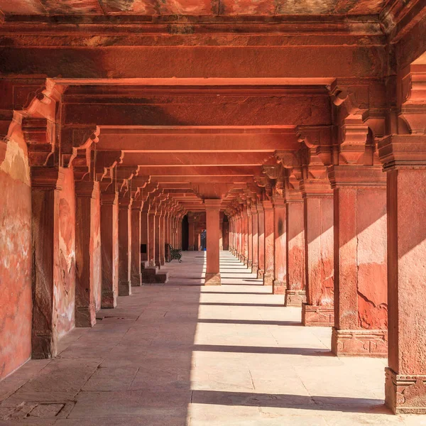 Hindistan Fatehpur Sikri Deki Panch Mahal Uzun Sıra Sütunlar - Stok İmaj