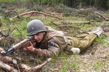 Amerikan Ww II asker savaş sırasında