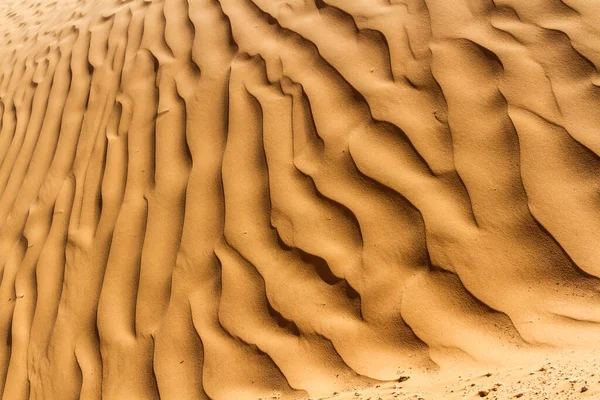 Sanddyner Närbild Sahara Sand Bakgrund Fantastiskt Böljande Mönster Sand Tunisien — Stockfoto