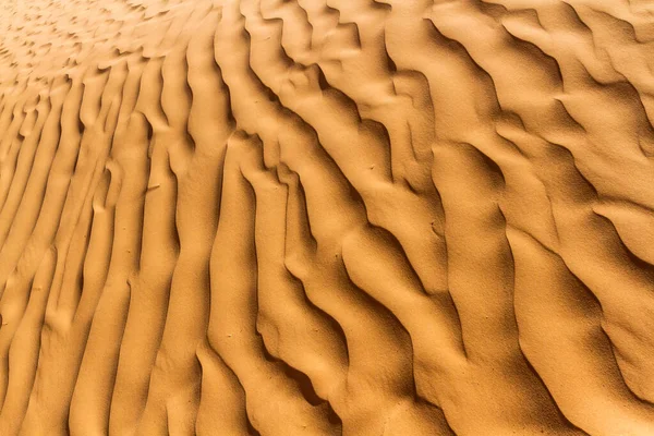 Dune Primo Piano Sahara Sabbia Sfondo Incredibile Modello Ondulato Sulla — Foto Stock