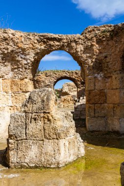 Kartaca harabeleri. Kartaca 'daki Antonine' lerin harabeleri. Tunus, Afrika