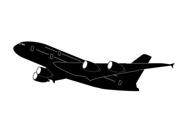 Jet uçağı siluet