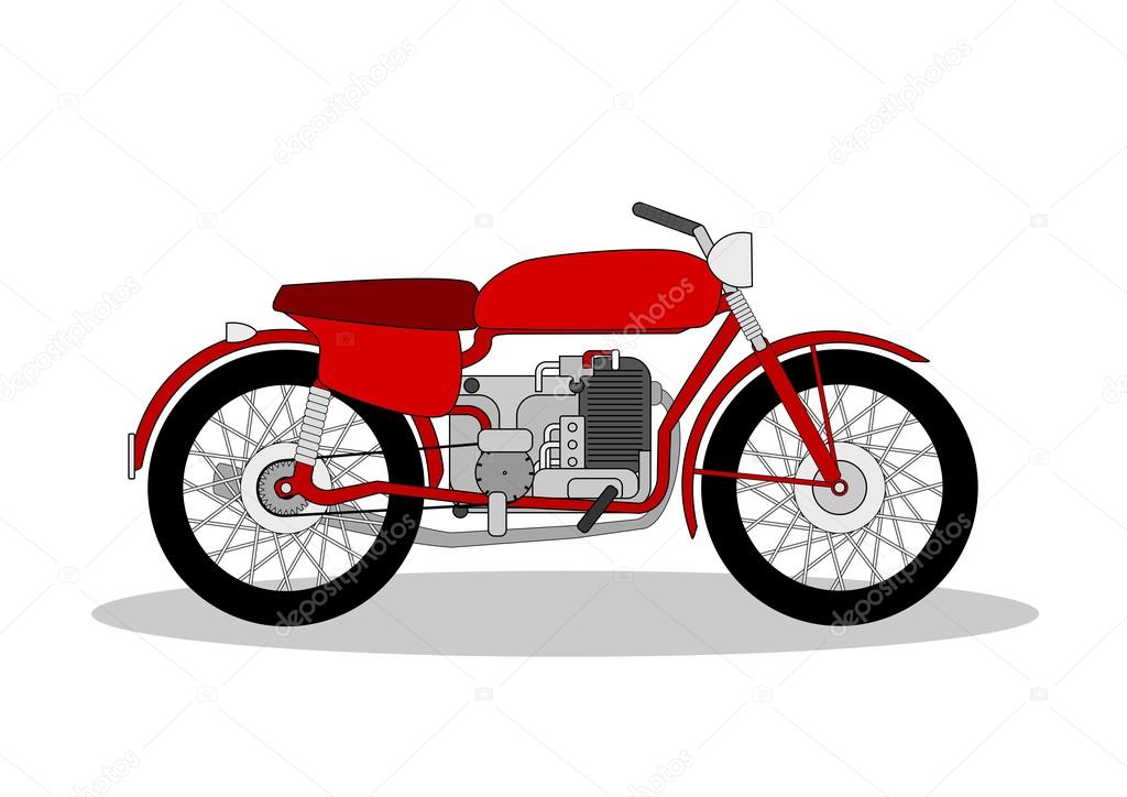 vintage motorbike illustration