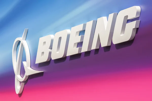 Boeing 3d billboard — Stock Fotó