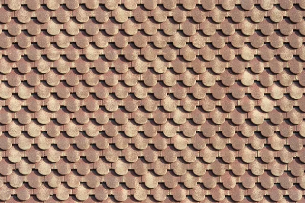 Background Scalloped Red Clay Roofing Tiles — Stockfoto