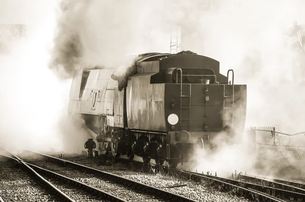 Vintage locomotiva a vapor — Fotografia de Stock